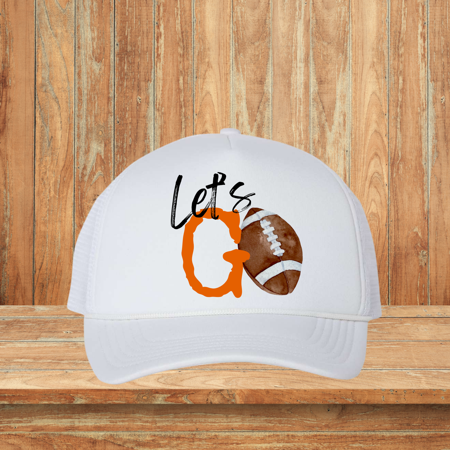 Let’s Go Football Orange Hat