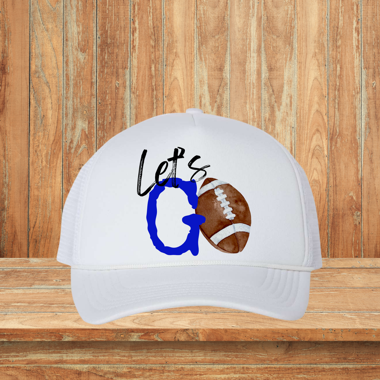 Let’s Go Football Blue Hat