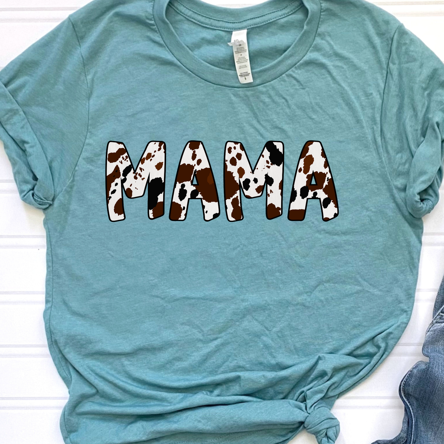 Cow Print Mama Graphic Tee
