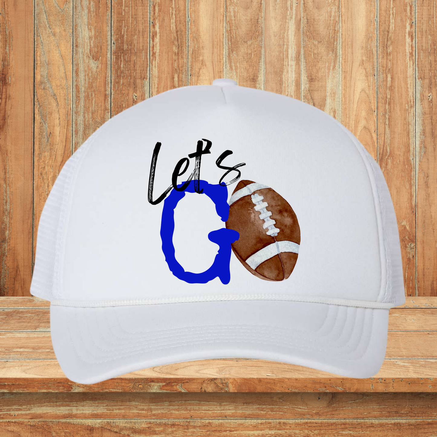 Let’s Go Football Blue Hat