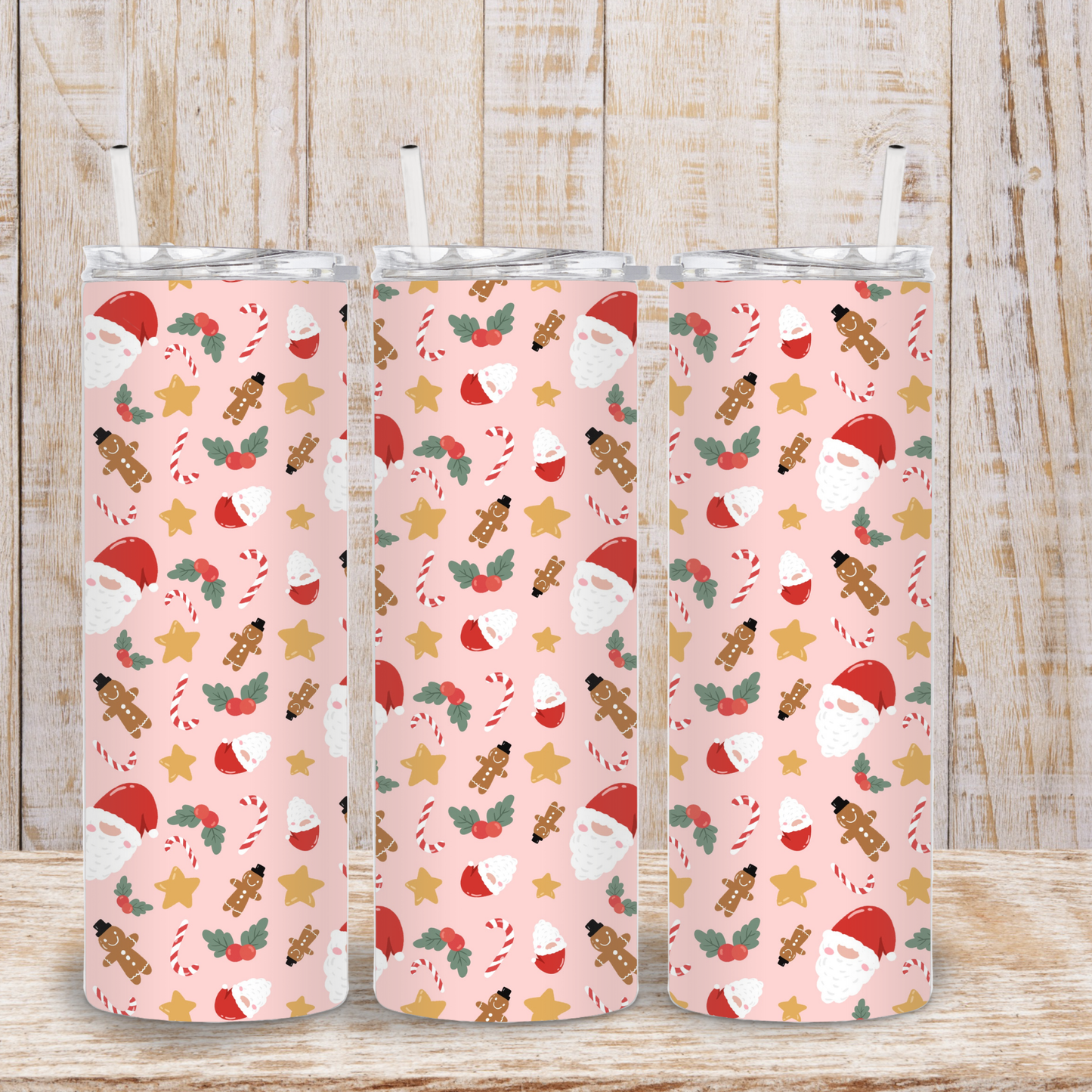 Pink Christmas Tumbler