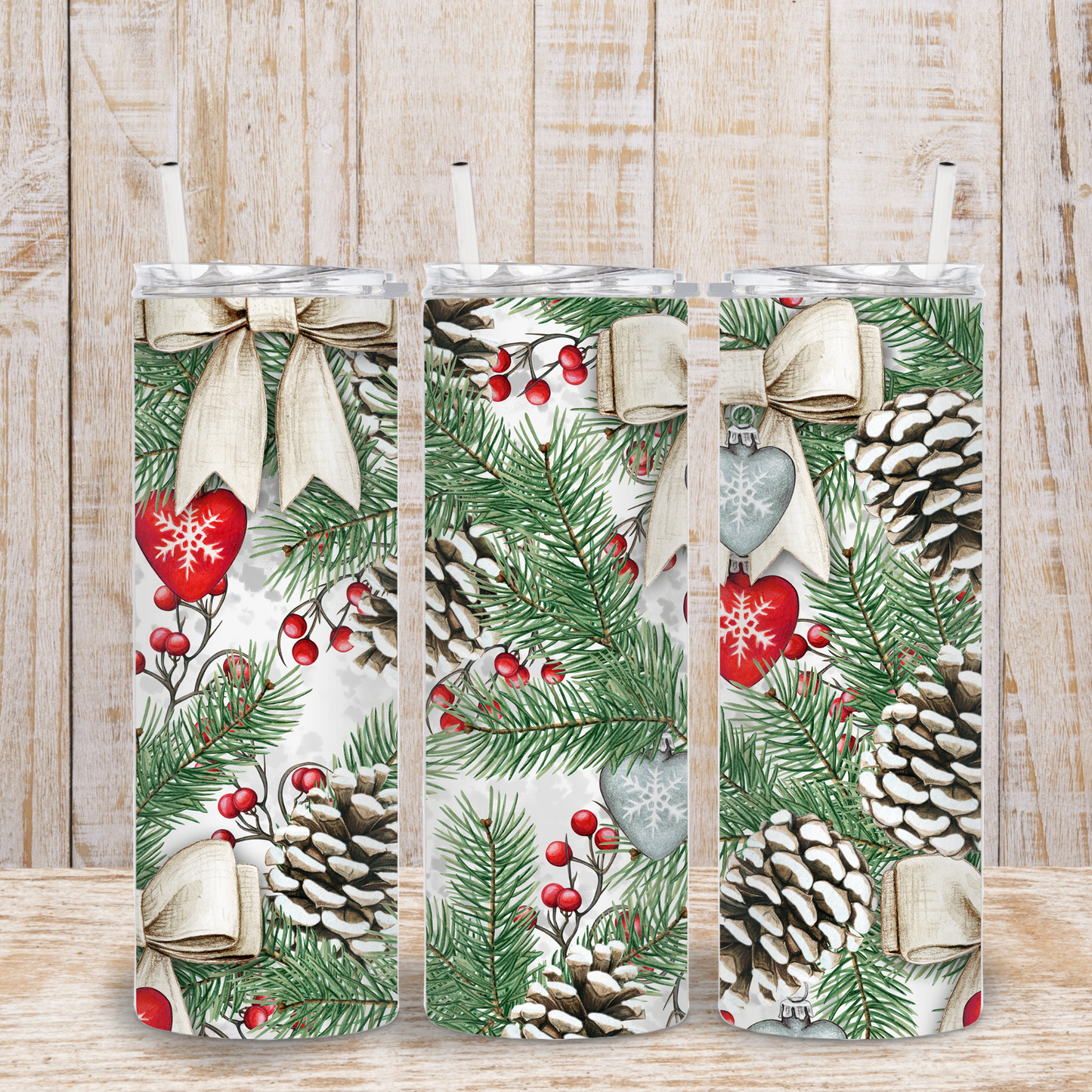 Christmas Pinecones Tumbler