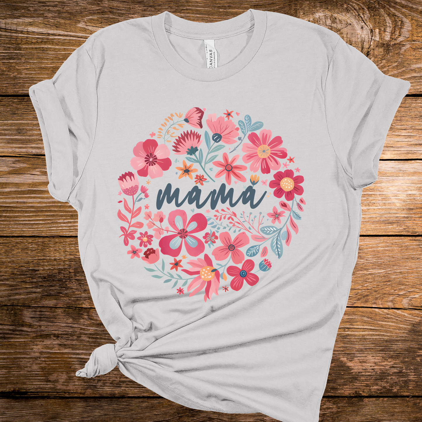 Pink Floral Mama Graphic Tee