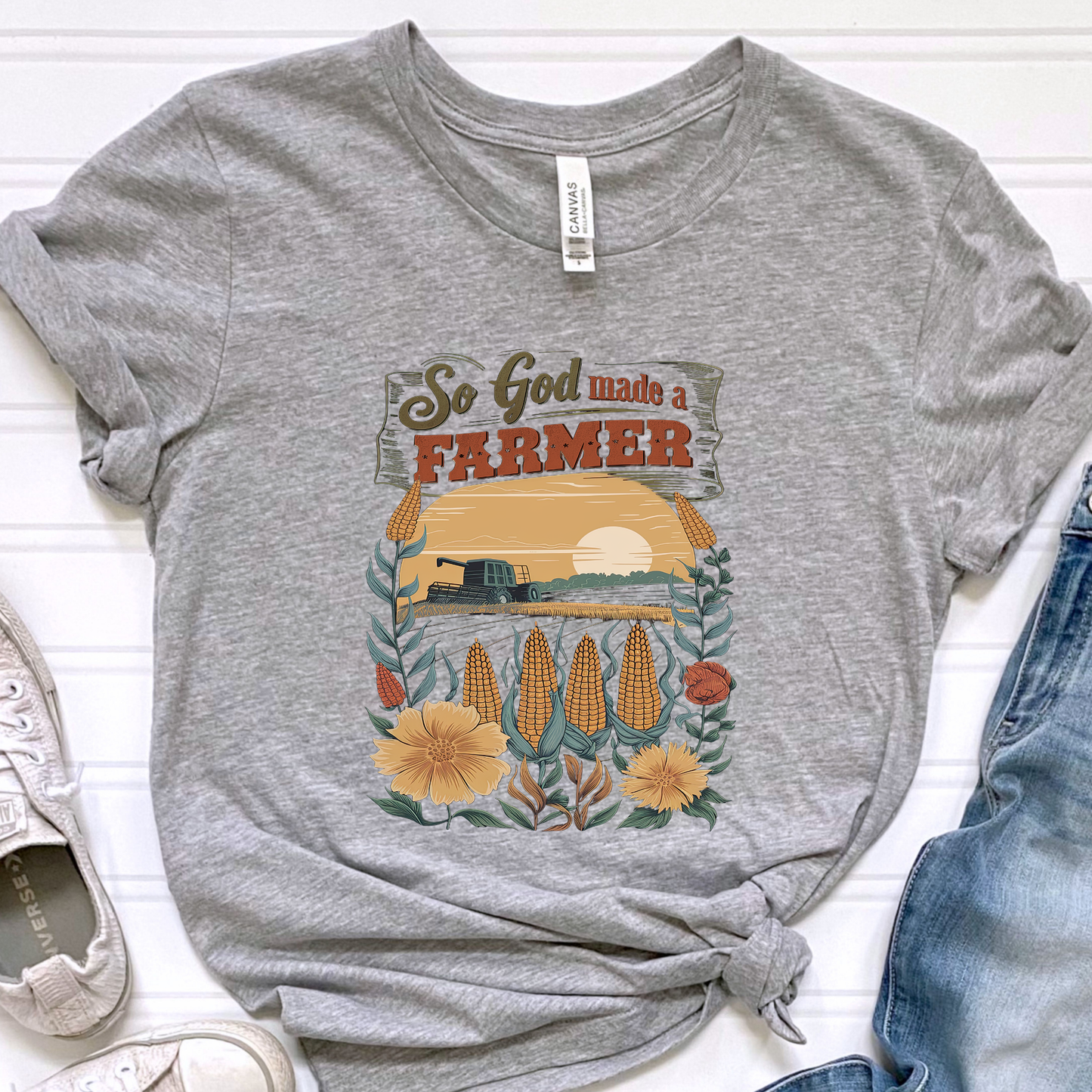 So God Made a Farmer Graphic Tee