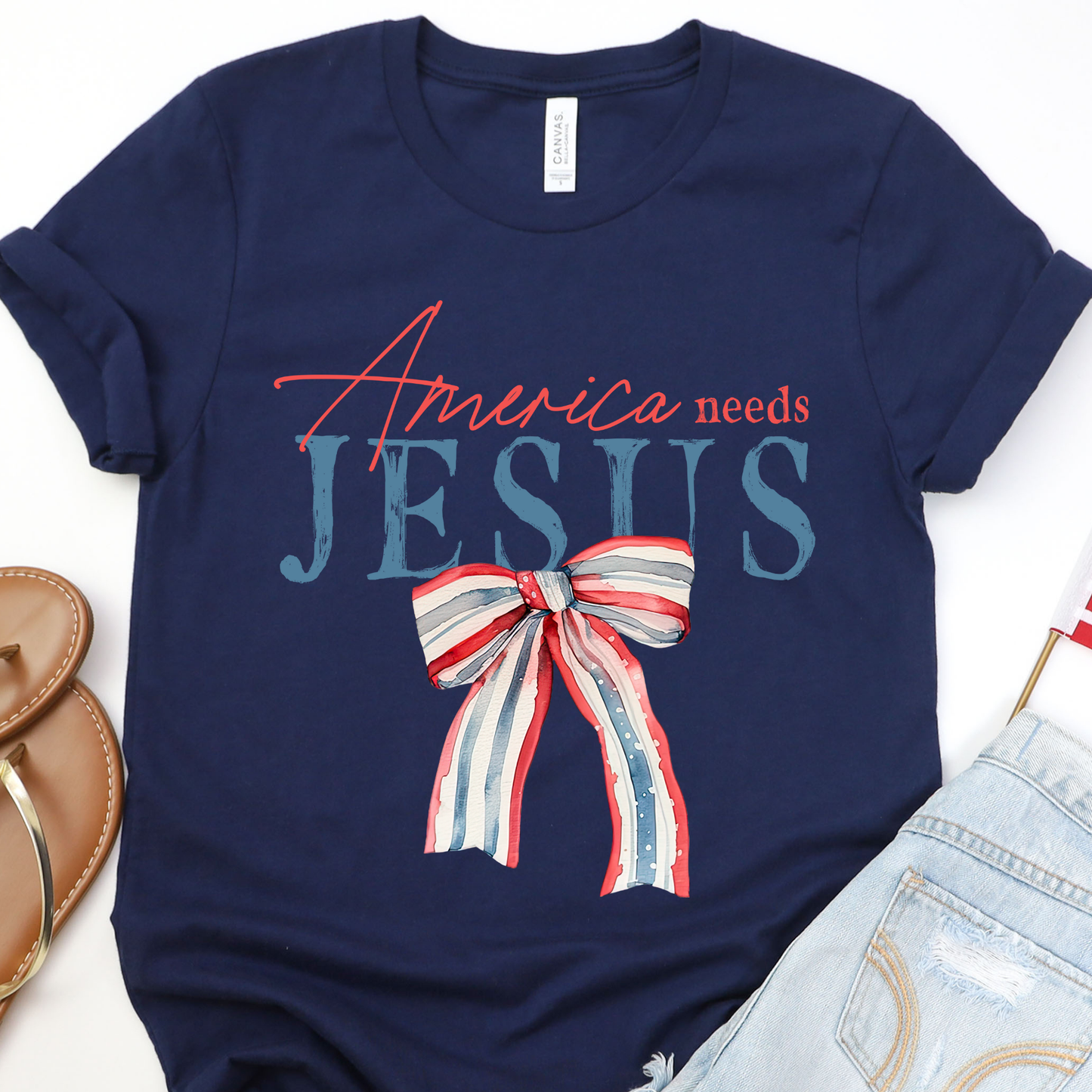 America needs Jesus Graphic Tee