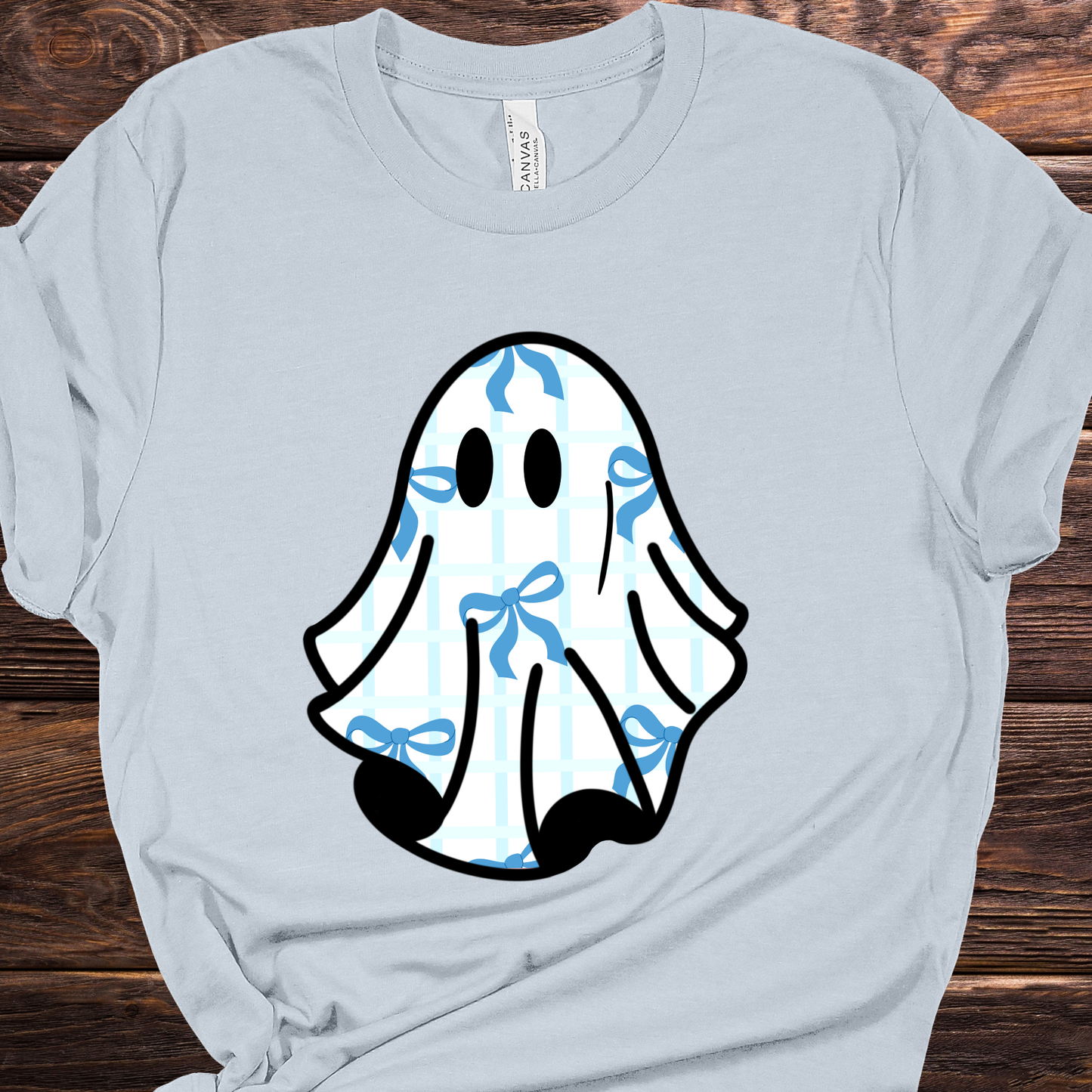 Blue Girly Ghost Graphic Tee