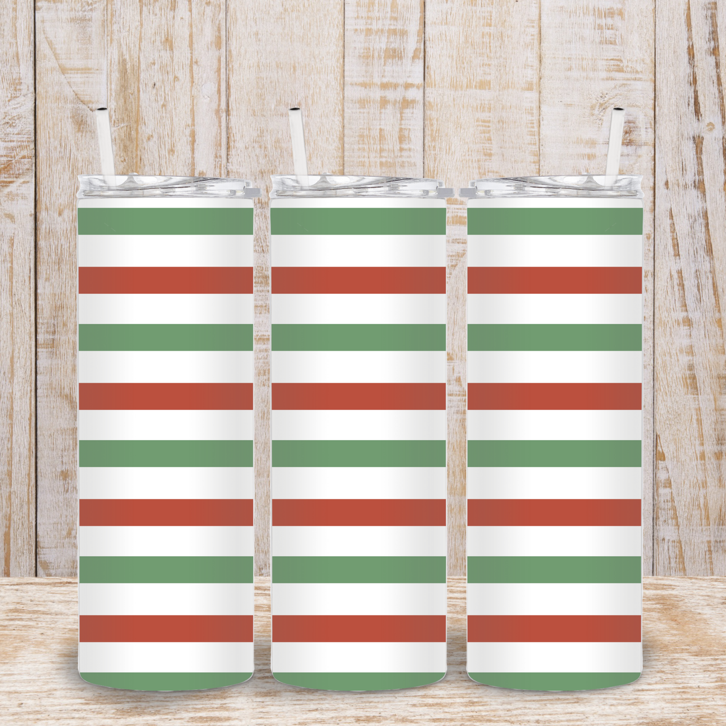 Christmas Stripes Tumbler