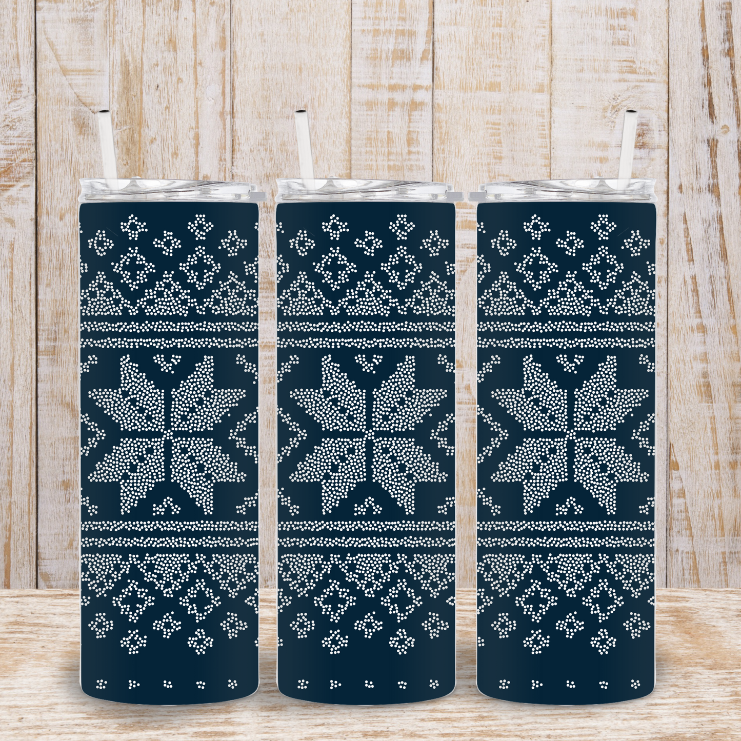 Blue Christmas Sweater Tumbler