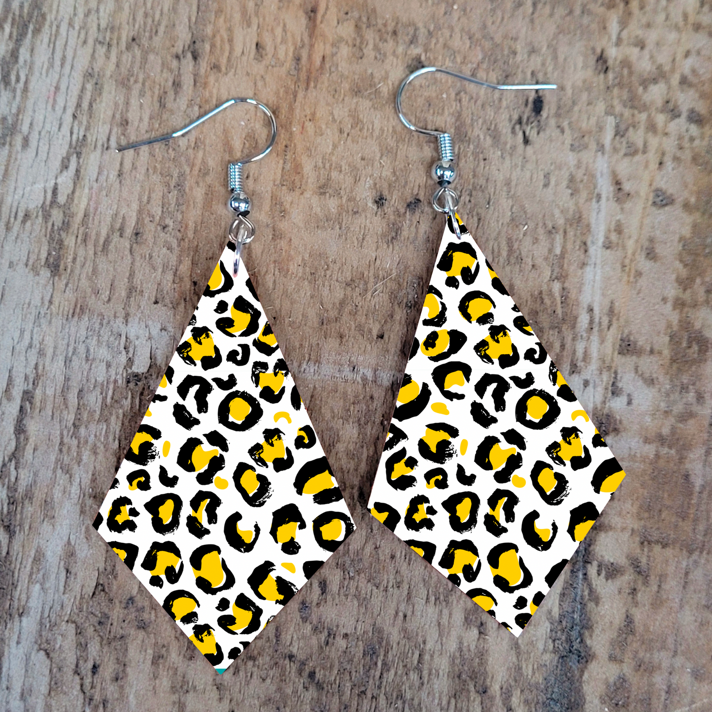 Yellow Leopard Earrings