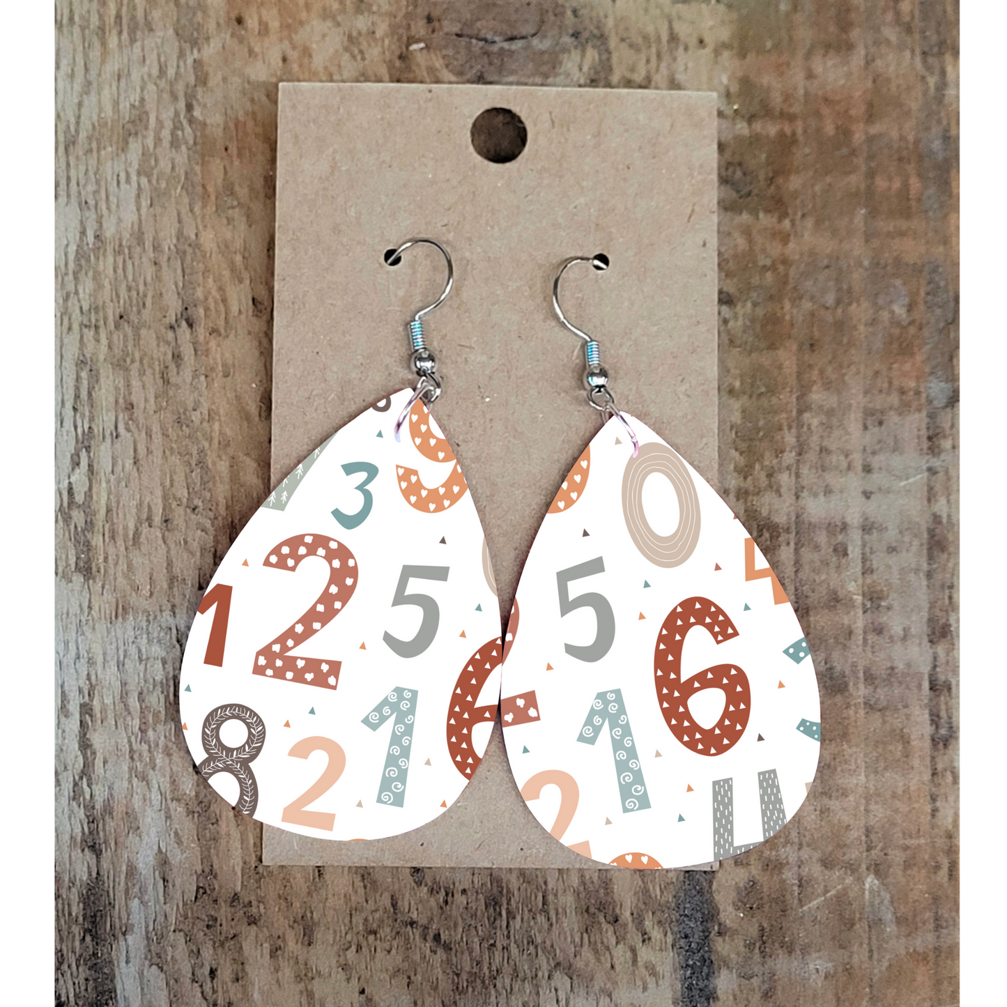 Boho Number Earrings
