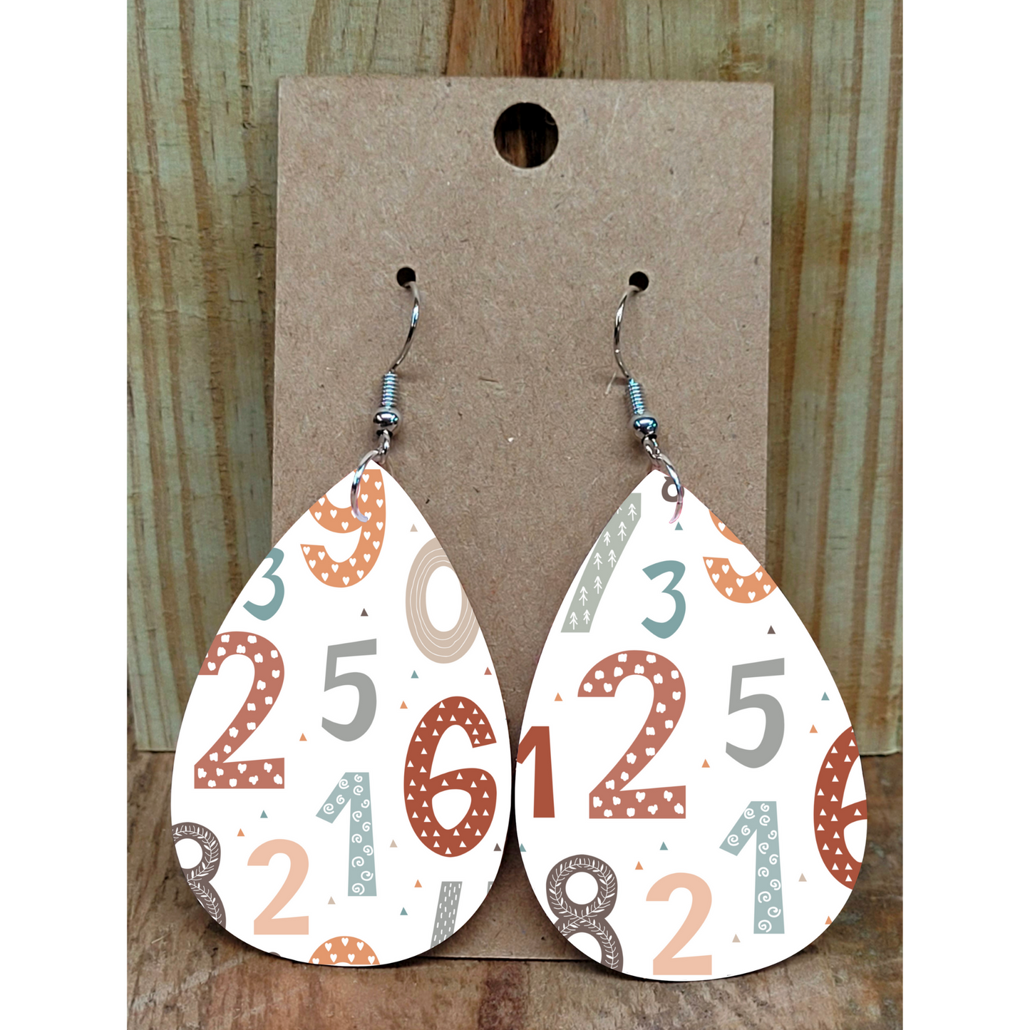 Boho Number Earrings