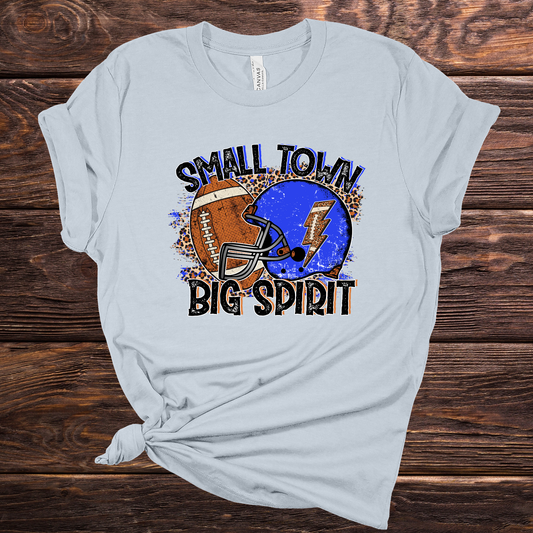 Small Town Big Spirit Blue Graphic Tee