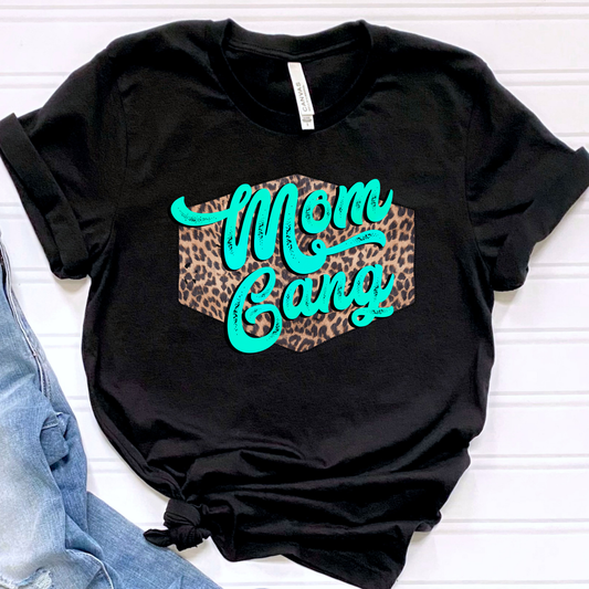 Mom Gang Black Graphic Tee
