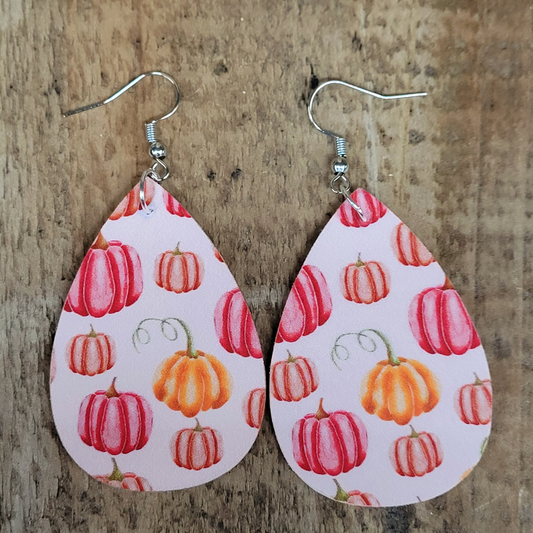 Pink Pumpkin Earrings