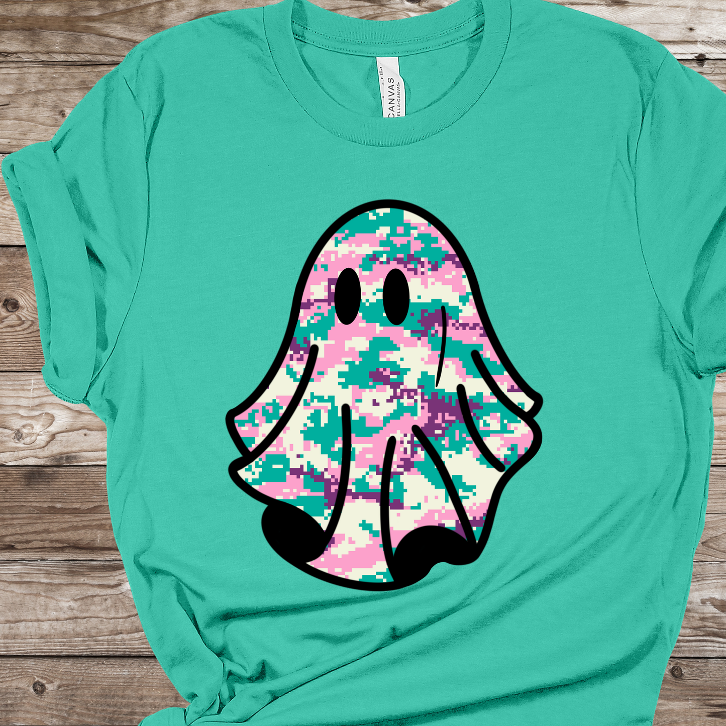 Teal Ghost Graphic Tee