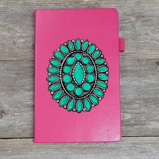 Turquoise Jewel Pink Journal