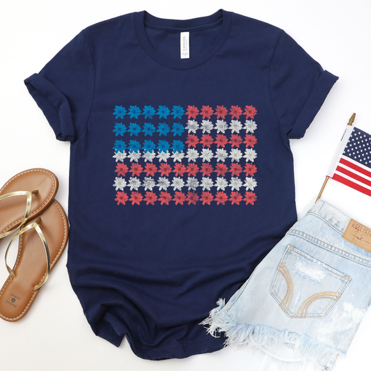 Floral Flag Graphic Tee