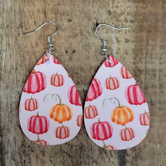 Pink Pumpkin Earrings