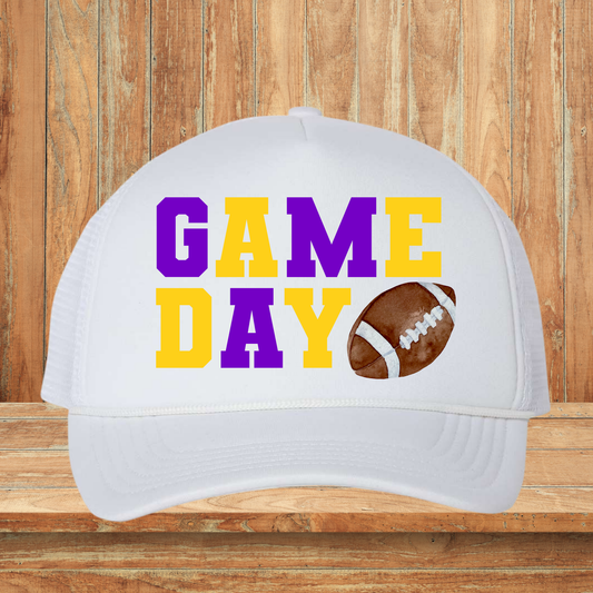 Game Day Yellow and Purple Hat
