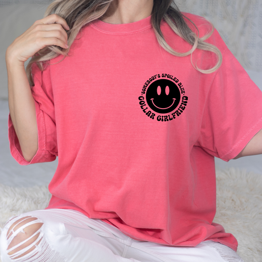 Blue Collar Girlfriend Pink Graphic Tee