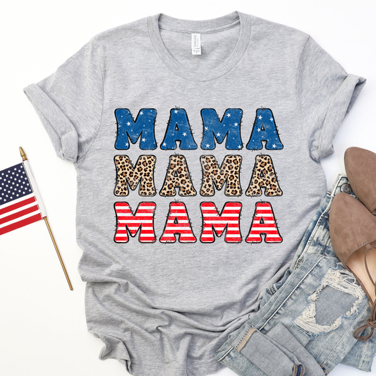 American Mama Grey Graphic Tee