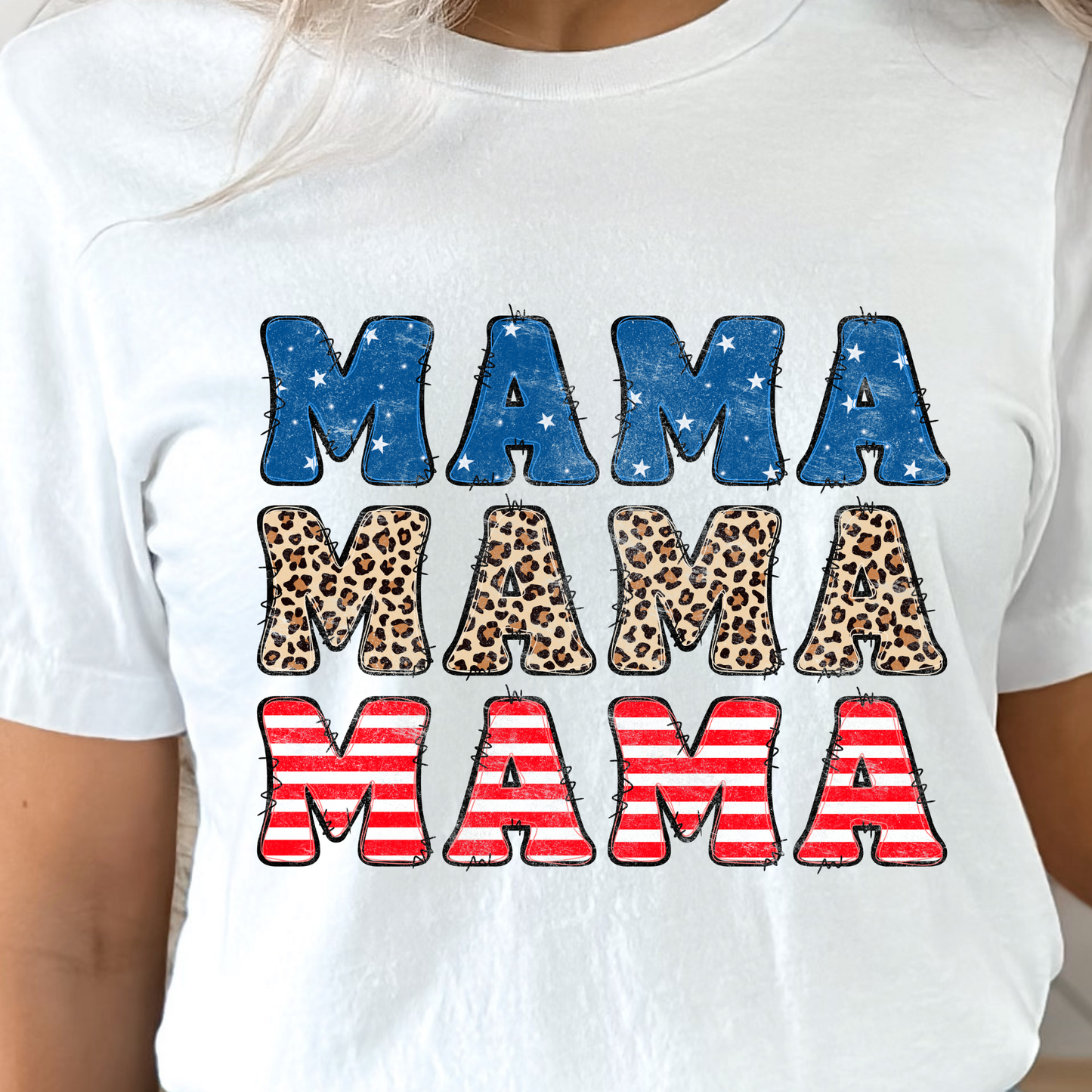 American Mama White Graphic Tee