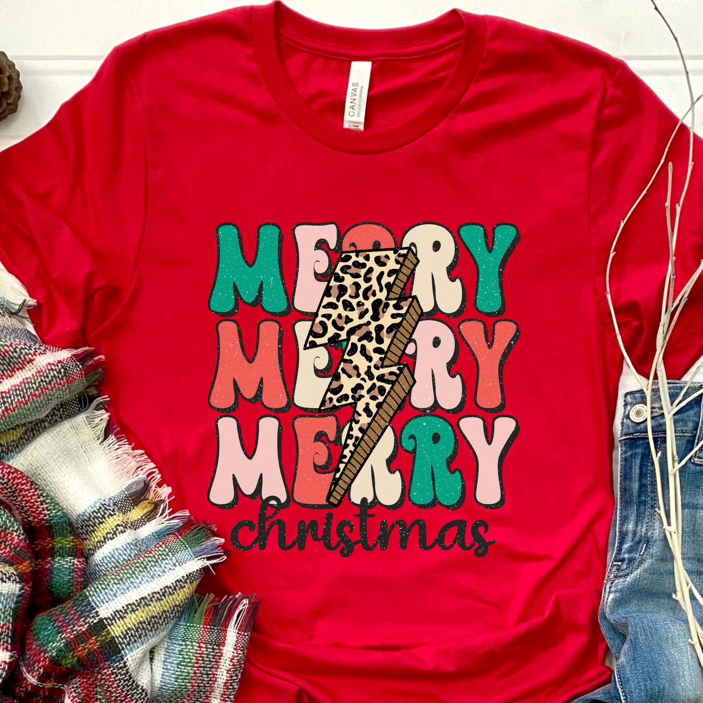 Merry Merry Christmas Graphic Tee