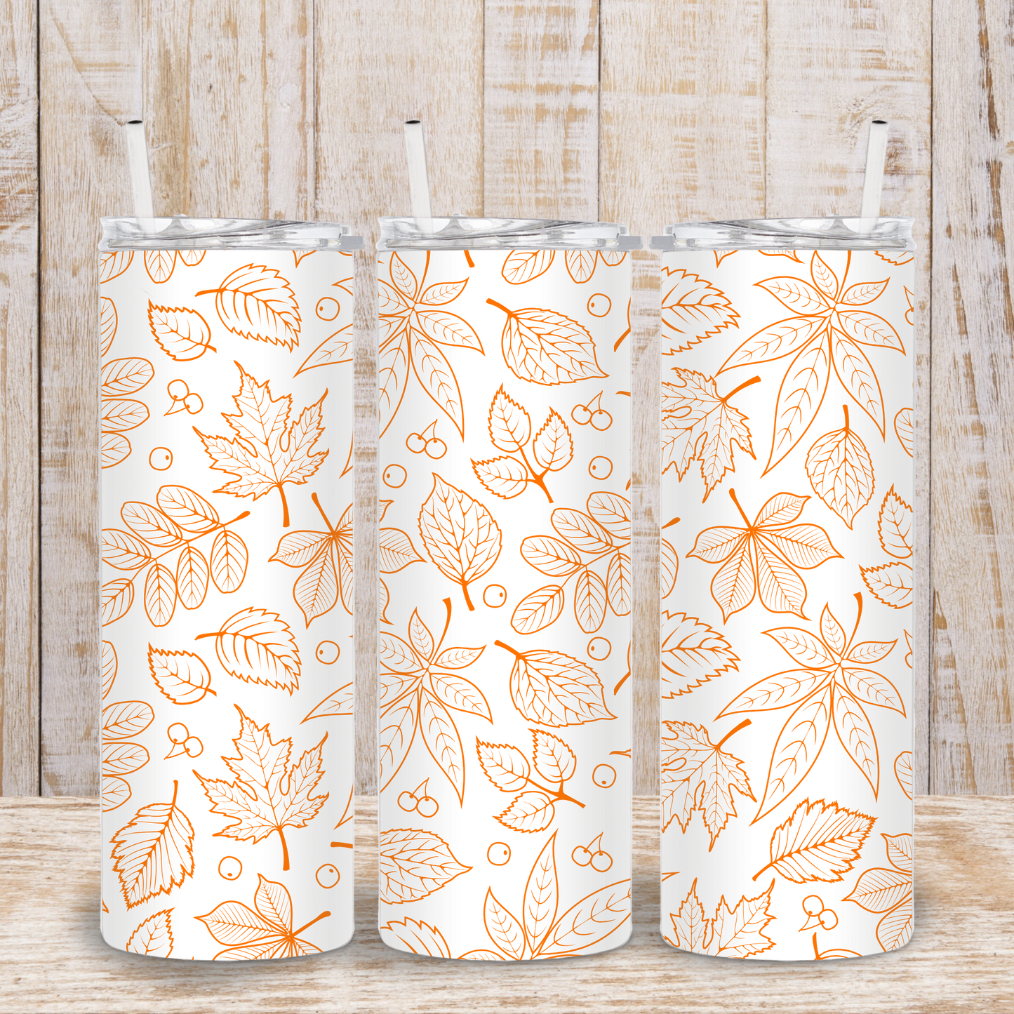 Orange Leaves  Tumbler