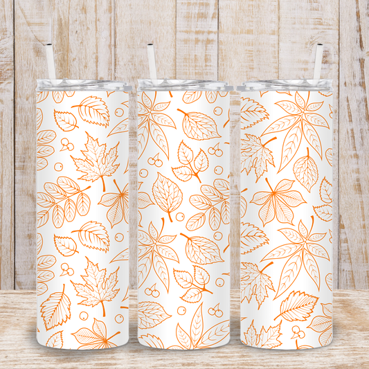 Orange Leaves  Tumbler