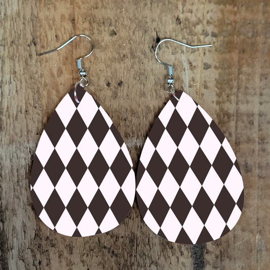 Black and White  Earrings