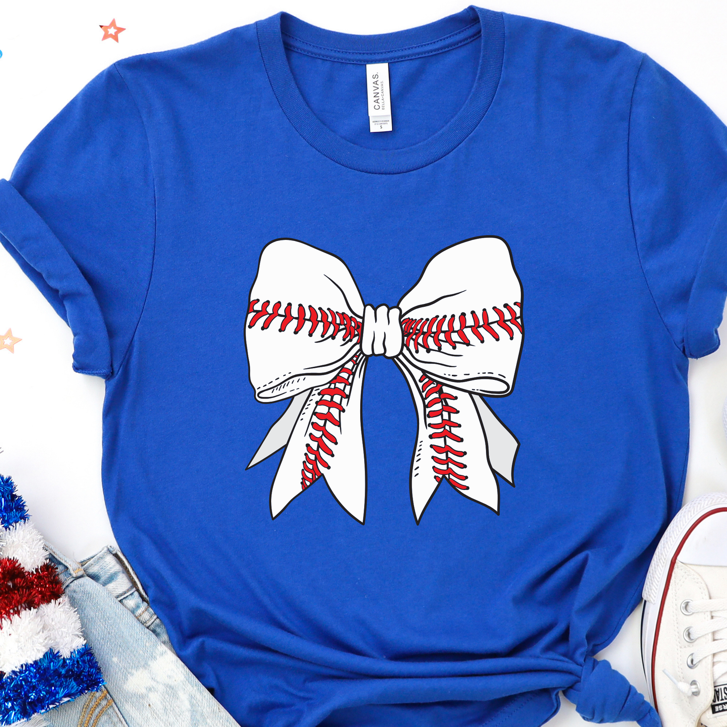 Baseball Bow Graphic Tee