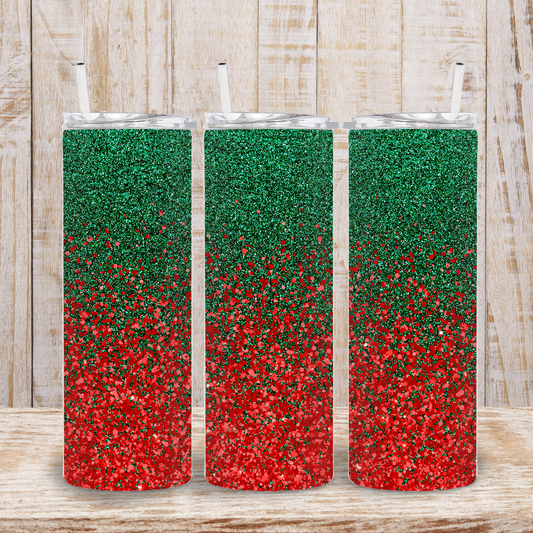 Christmas Glitter Tumbler