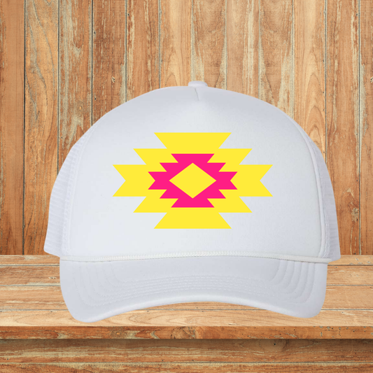 Pink and Yellow Hat