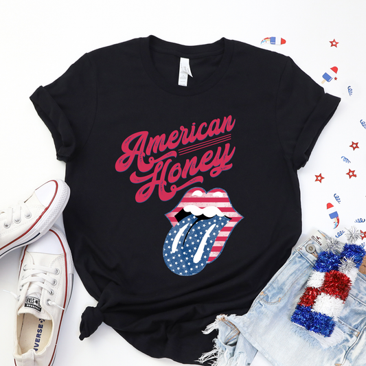 American Honey Black Graphic Tee