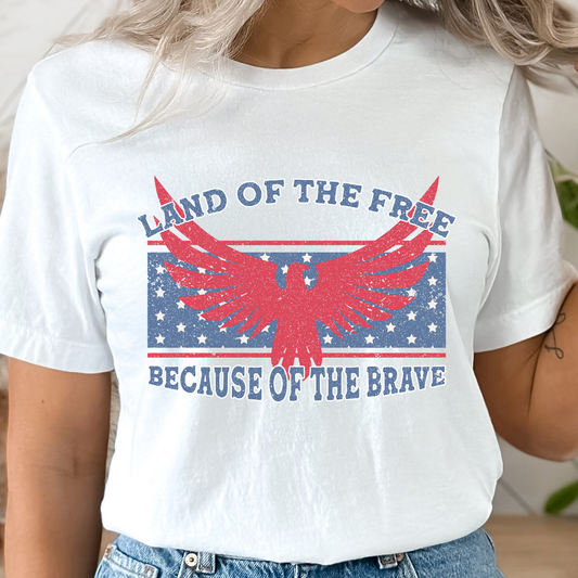 Land of the Free White Graphic Tee