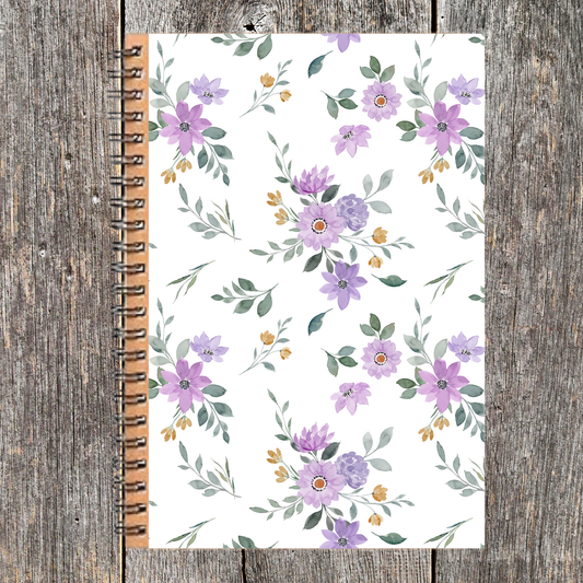 Purple Pastel Floral Journal