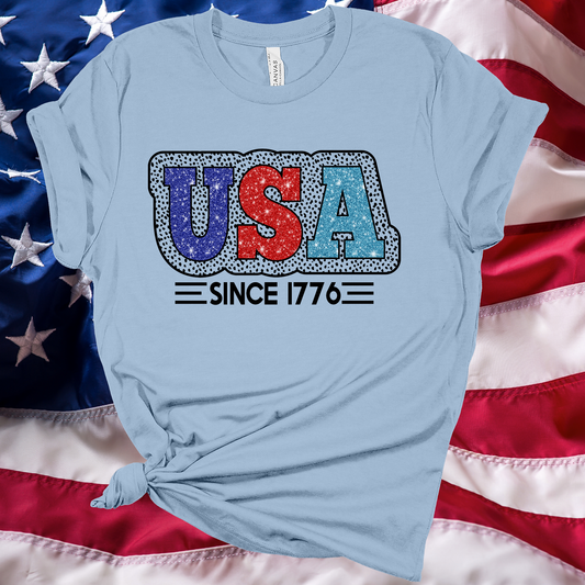 USA Blue Graphic Tee
