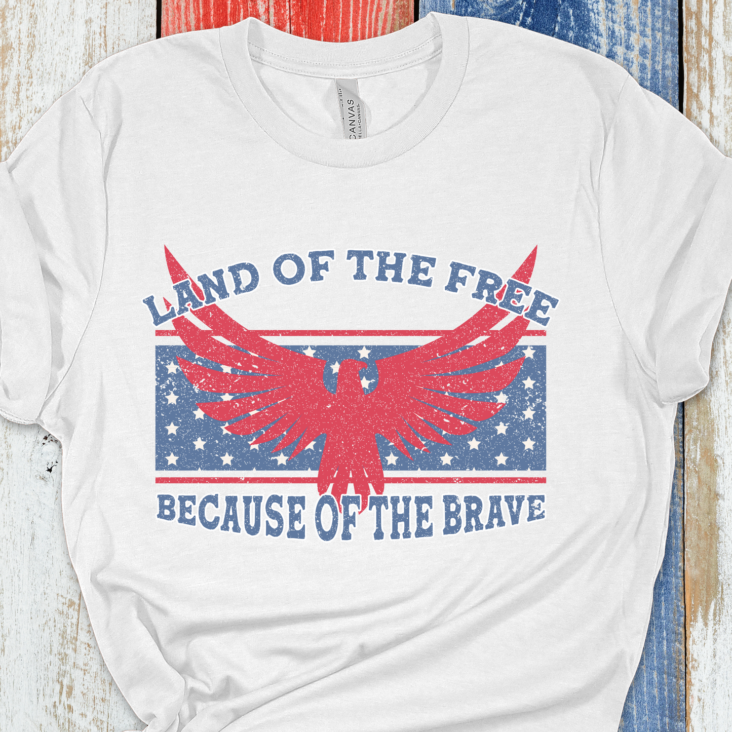 Land of the Free White Graphic Tee