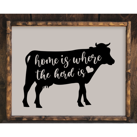 Where The Herd Is - 10" x 14" Wood Print