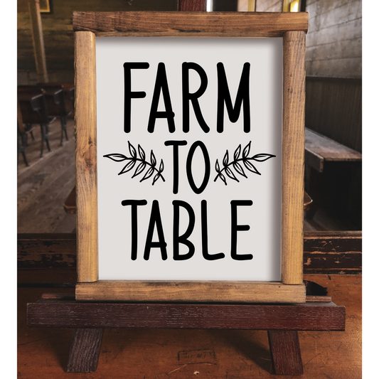 Farm To Table - 8" x 10" Wood Print