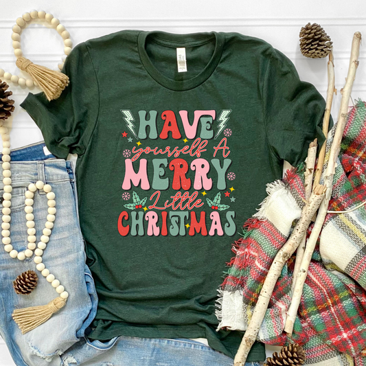 A Merry Little Christmas Graphic Tee