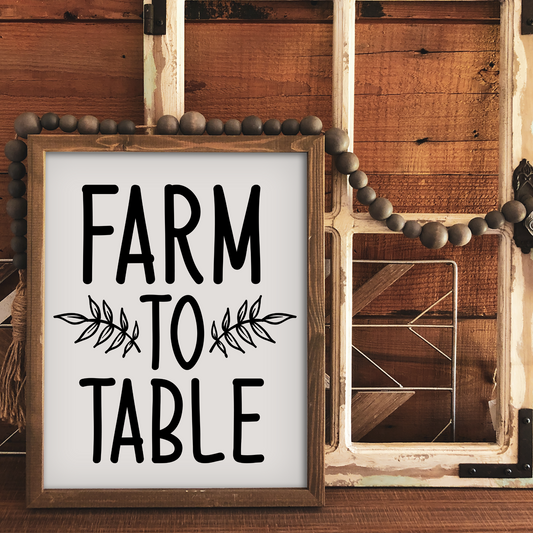 Farm To Table - 10" x 14" Wood Print