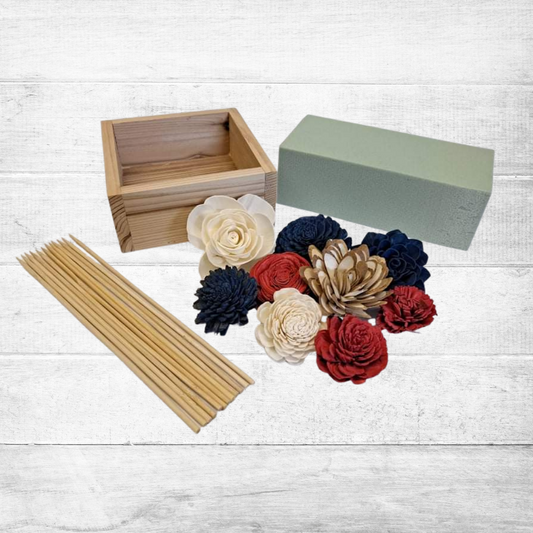 6" Patriotic Flower Arrangement Craft Kit
