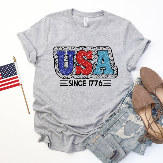 USA Grey Graphic Tee
