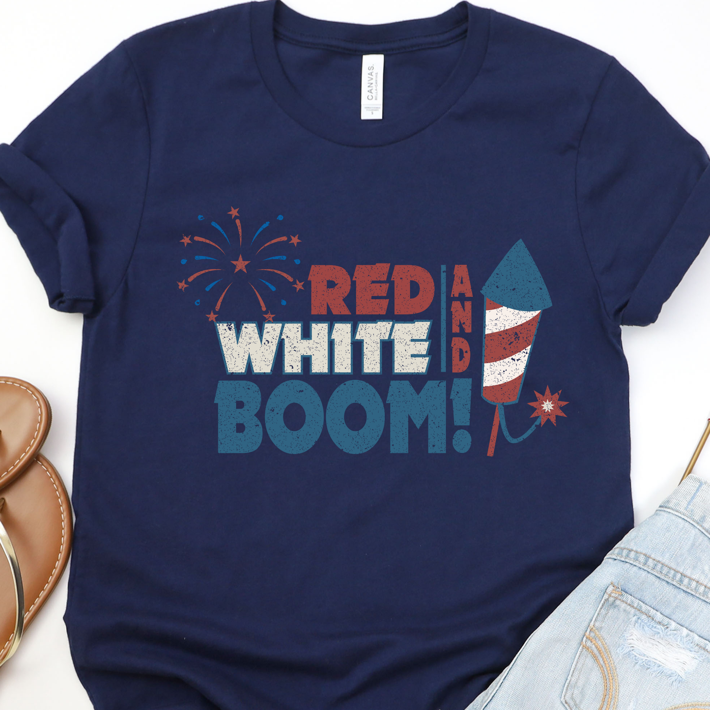 Red White and Boom Graphic Tee