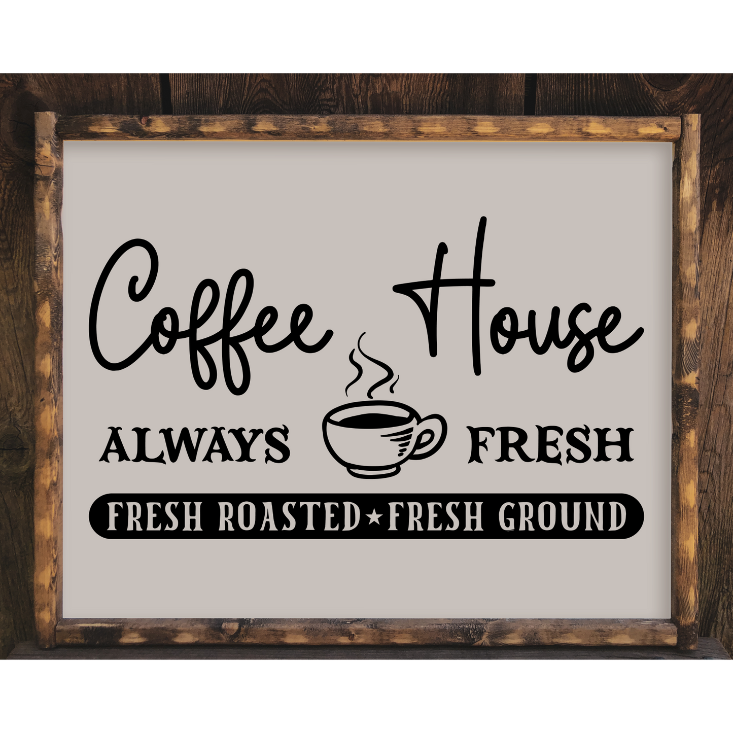 Coffee House - 8" x 10" Wood Print