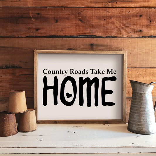 Country Roads - 10" x 14" Wood Print