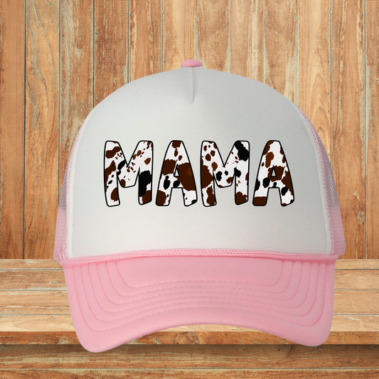 Cow Print Mama Hat