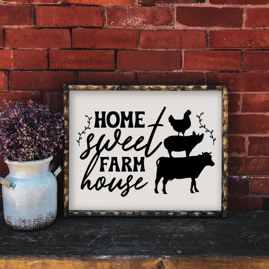 Sweet Farmhouse - 8" x 10" Wood Print