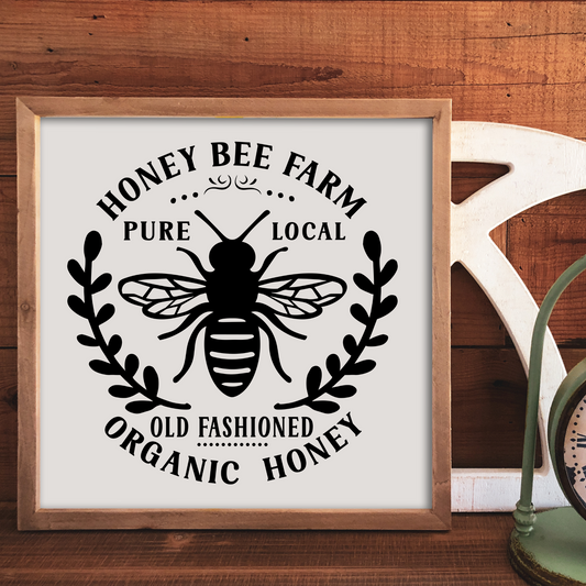 Honey Bee Farm - 12x12 Wood Print